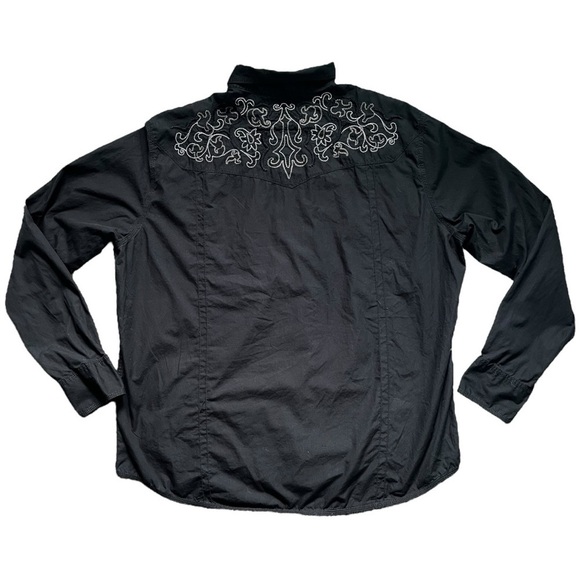 DKNY Vintage Western Style Snap Button Down Shirt sz XL - Picture 6 of 12